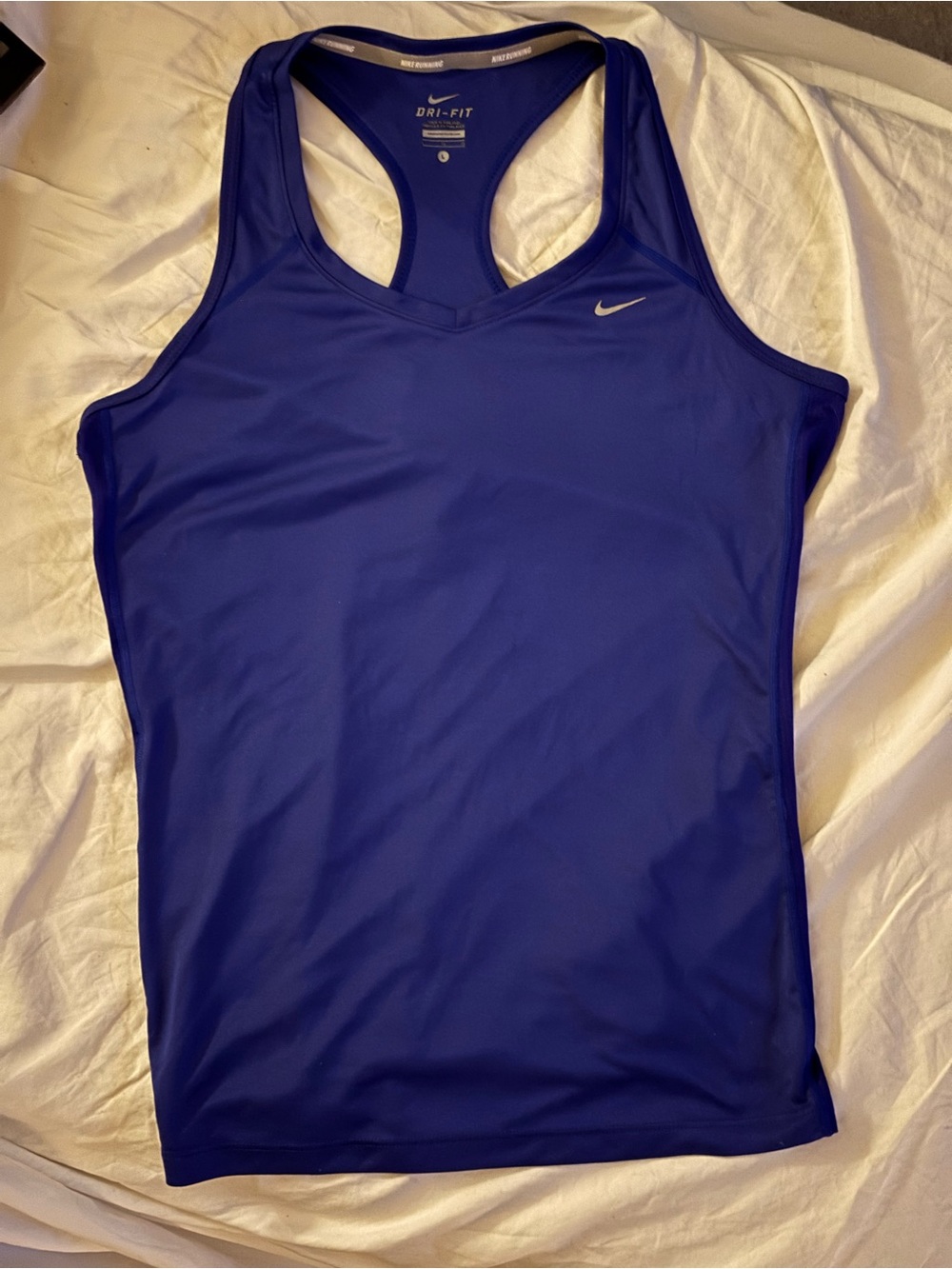 Nike Dri-FIT Women's Racerback Athletic Tank Top Royal Blue Size L NWOT